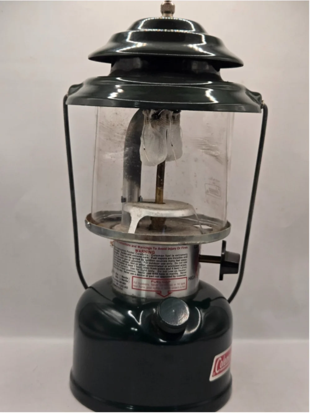 Vintage Coleman Two Mantle Gas Lantern Green Camping Light Box 288A700
